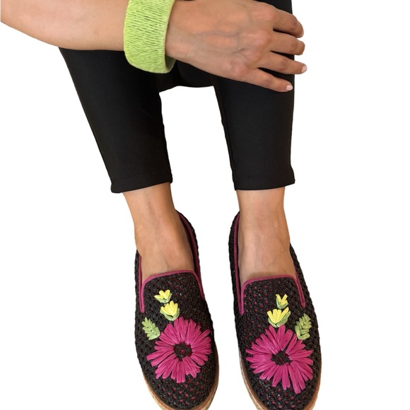 M Missoni Embroidered raffia platform espadrilles - Picture 7 of 14